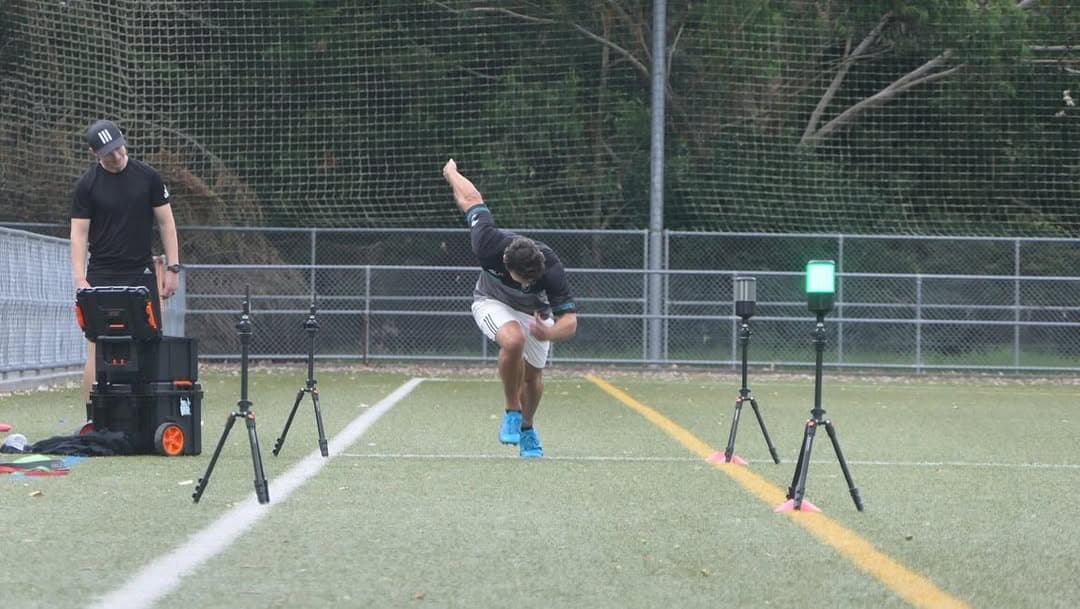 VALD SmartSpeed timing gates on the track